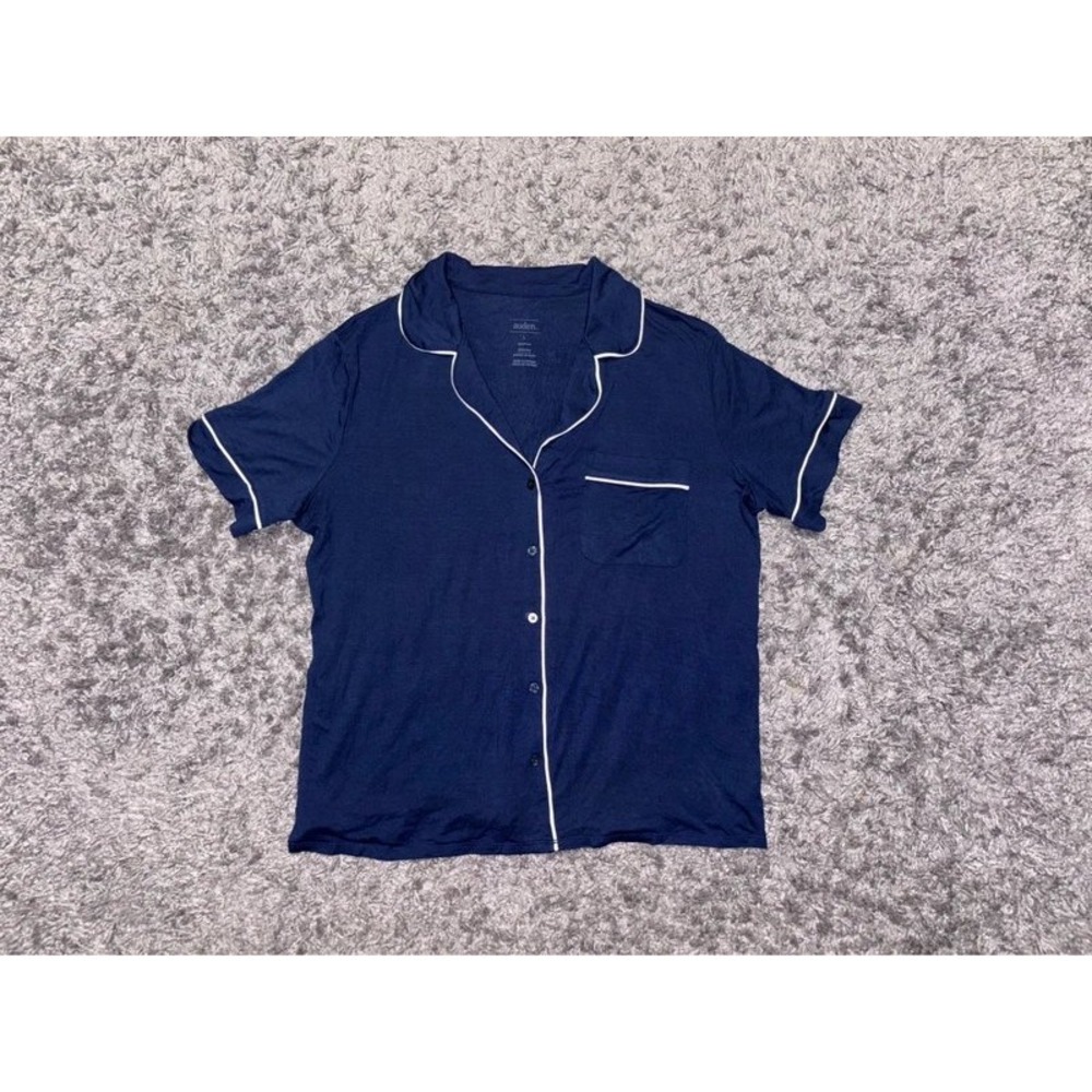 Navy Shortsleeves PJ Top Auden Ladies Large NWT Cloud Knit - Dreamy soft fabric